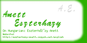 anett eszterhazy business card